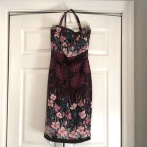 Kay Unger floral cocktail dress.